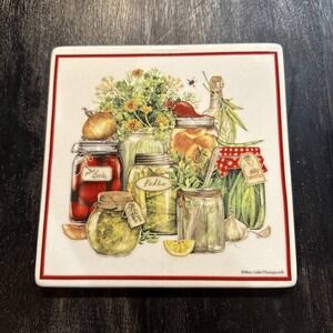 Mary Lake-Thompson Perfectly Pickled Canning Jar Trivet Perfect Timing 2088003